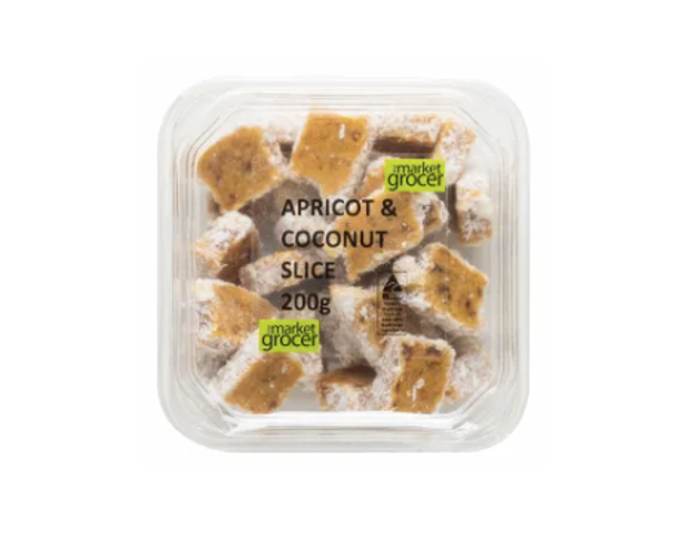 The Market Grocer Apricot and Coconut Slice 200g